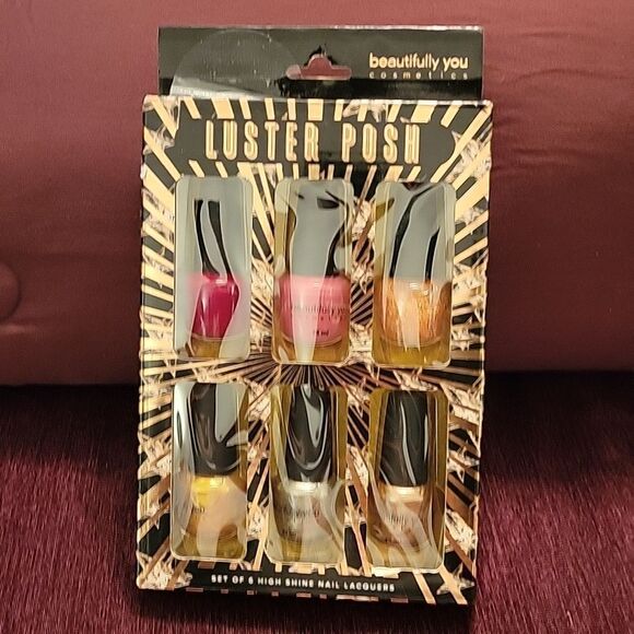 BRAND NEW BEAUTIFULLY YOU COSMETICS LUSTER POSH SETS OF 6   SHINE NAIL LACQUERS - Picture 3 of 9